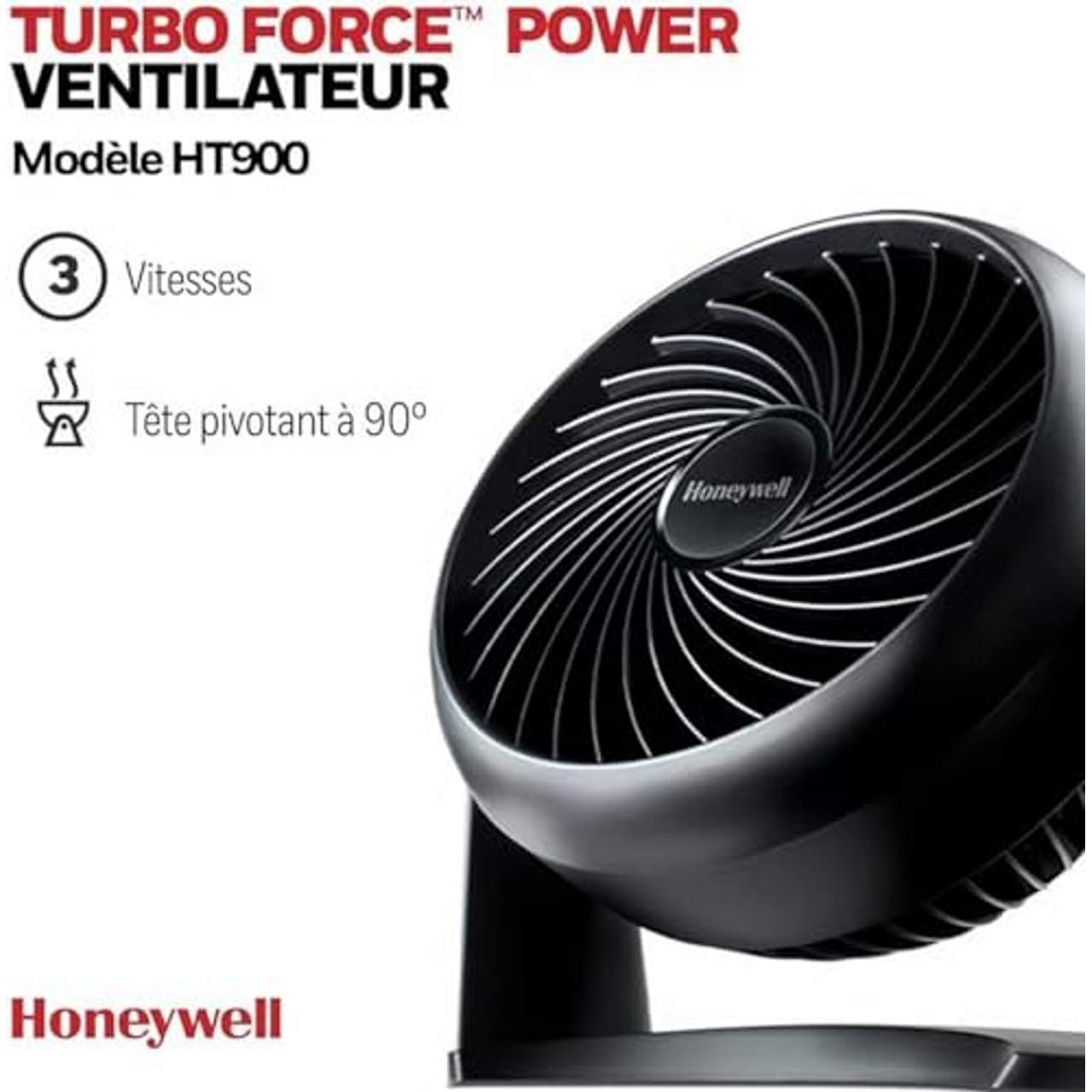 Honeywell HT-900E Kraftvoller und geräuscharmer Turbo-Ventilator