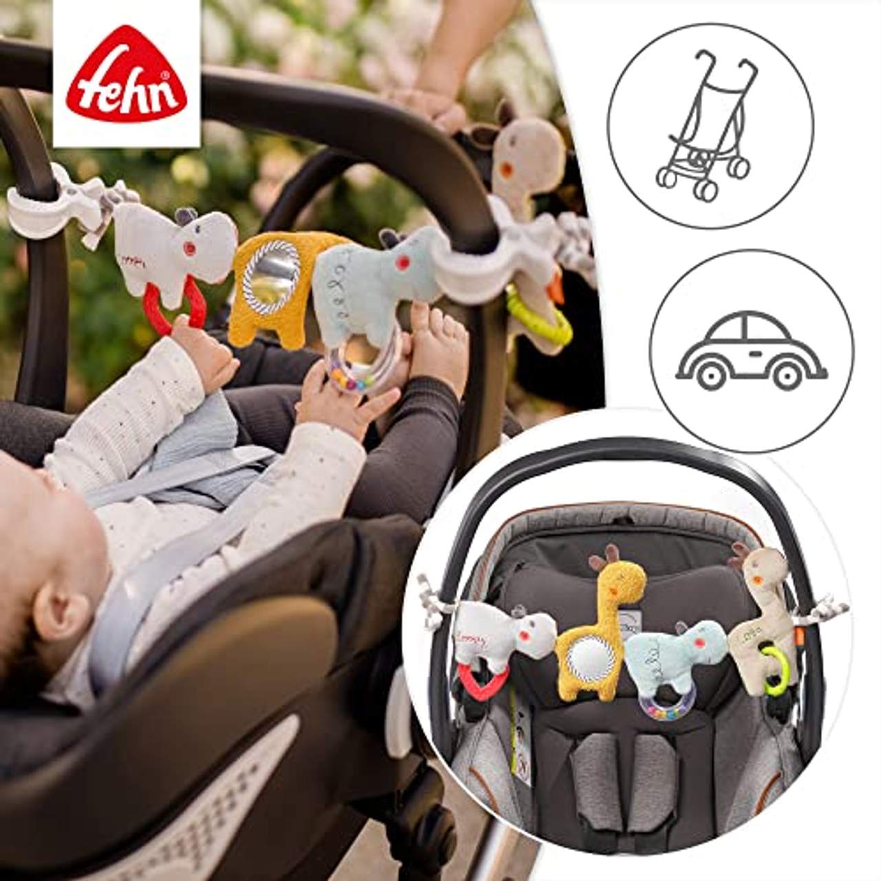 Fehn Kinderwagenkette Baby Mobile Loopy & Lotta