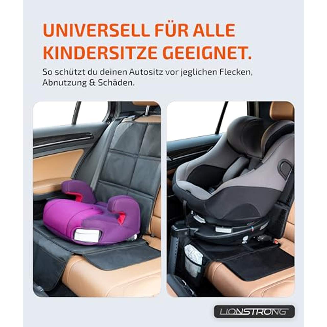 LIONSTRONG Kindersitzunterlage Autositzschoner 