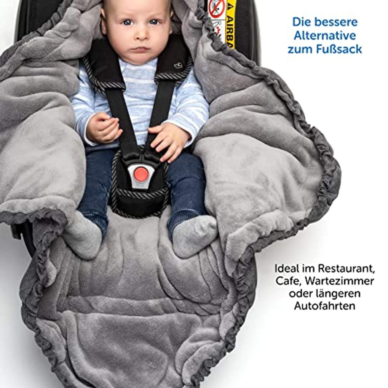 Zamboo Einschlagdecke für Babyschale und Kinderwagen