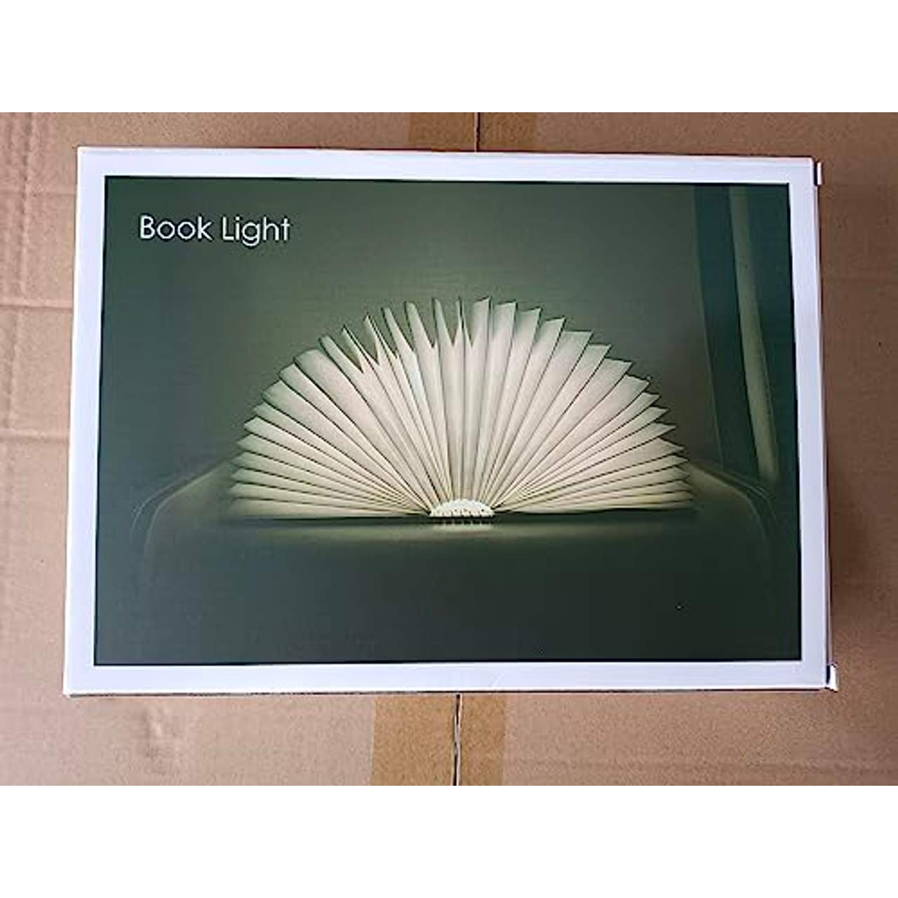 GEEDIAR Große LED Buch lampe in Buch Form Holzbuch