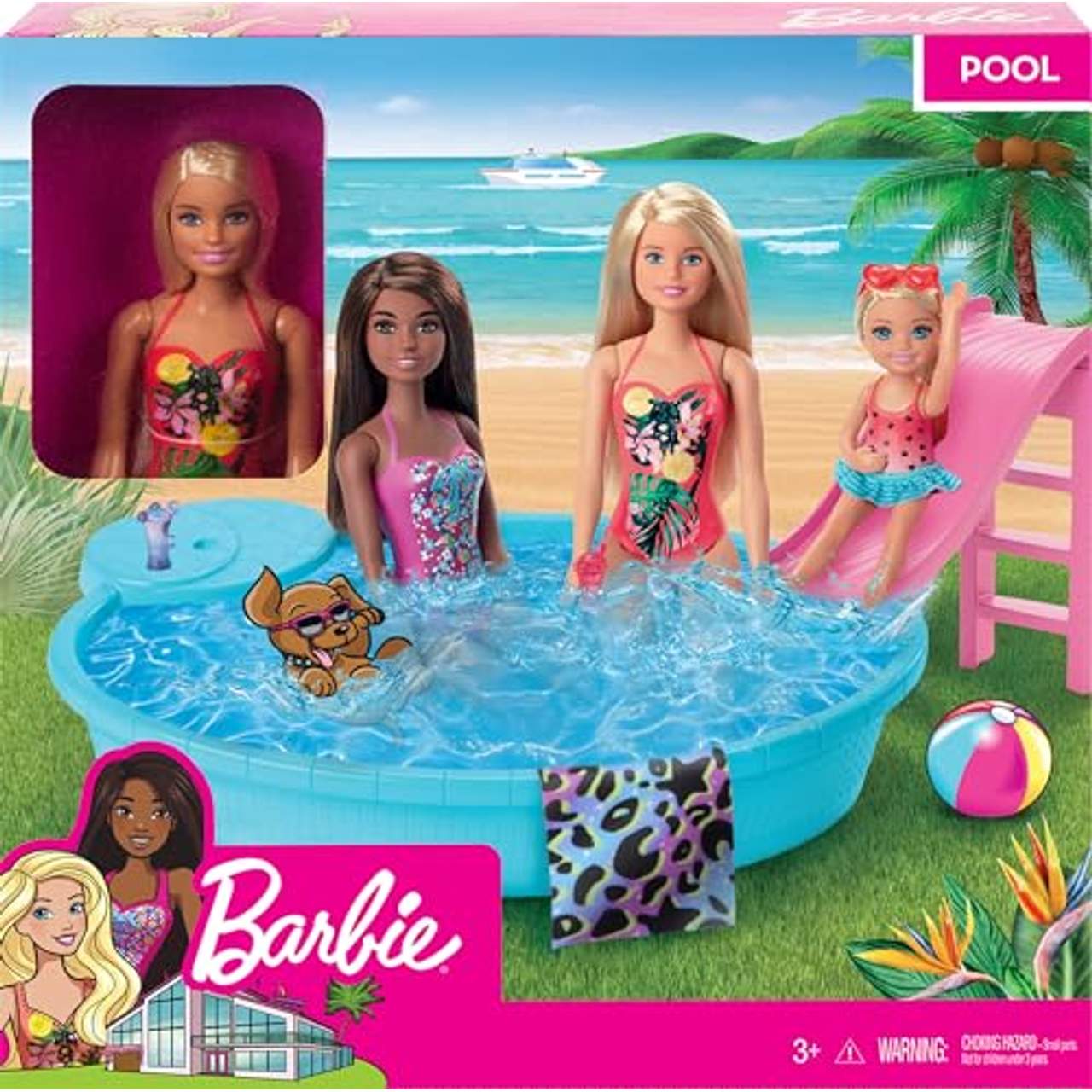 Barbie Barbie-Pool 1x Barbie-Puppe