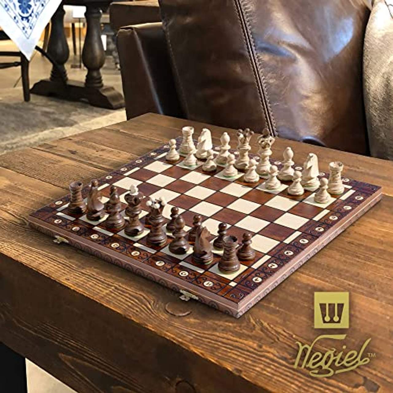 Grosses Schachspiel EL Grande 54cm x 54cm KH110mm