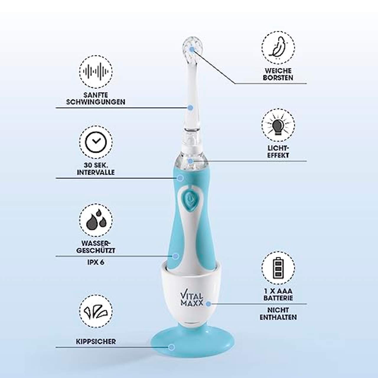 VITALmaxx Elektrische Zahnbürste für Babies & Kinder