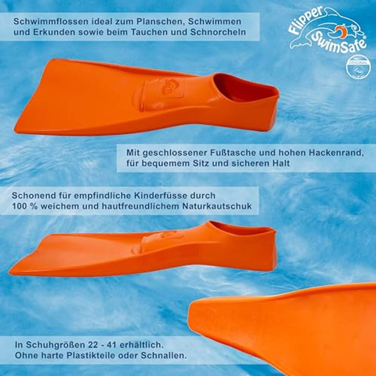 Flipper SwimSafe Flossen für Kinder- und Kleinkinder