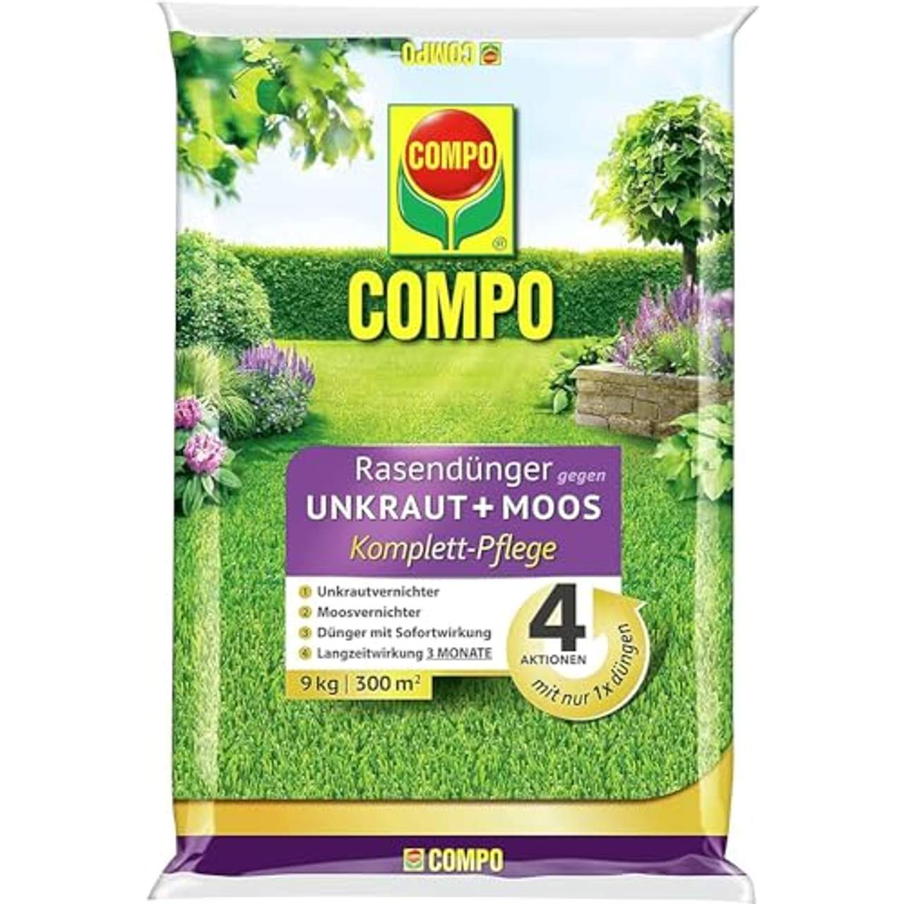 Compo Floranid Rasendünger gegen Unkraut+ Moos Komplett-Pflege