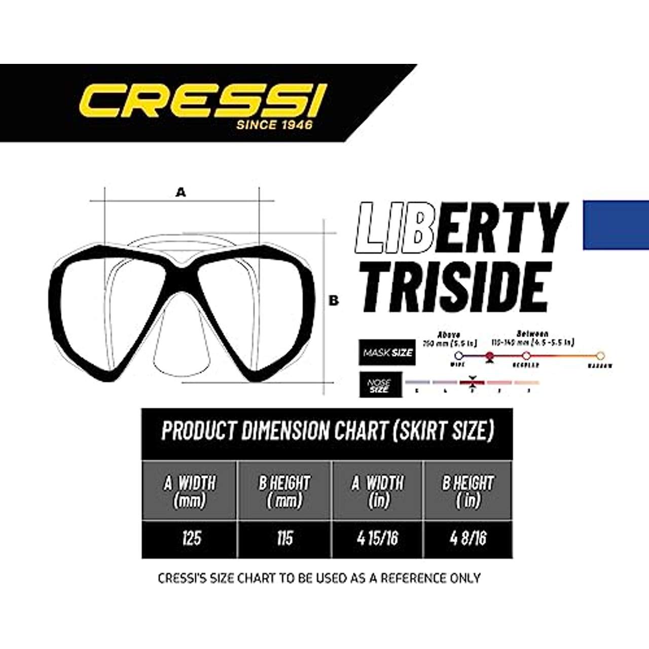 Cressi Unisex Erwachsene Liberty 3 Windows Tauchmasken