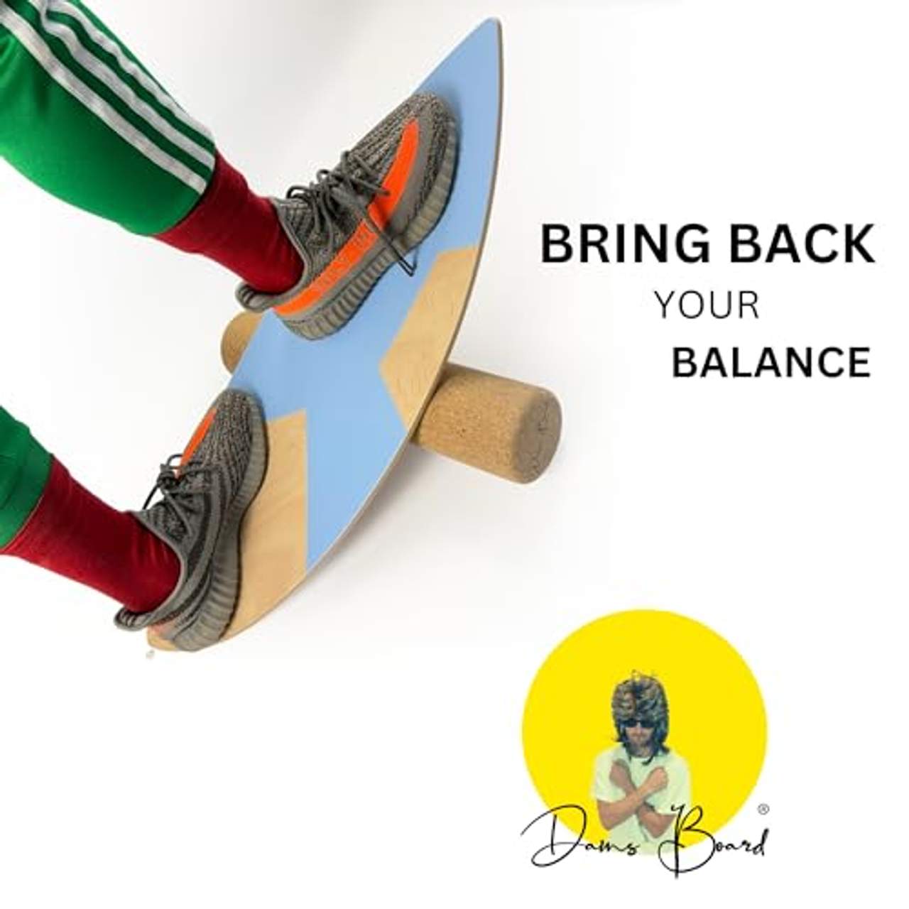 DANS BOARD Balance Board mit beispielloser Kombination aus Rocker-Profil und Gun-Shape für unbegrenzte