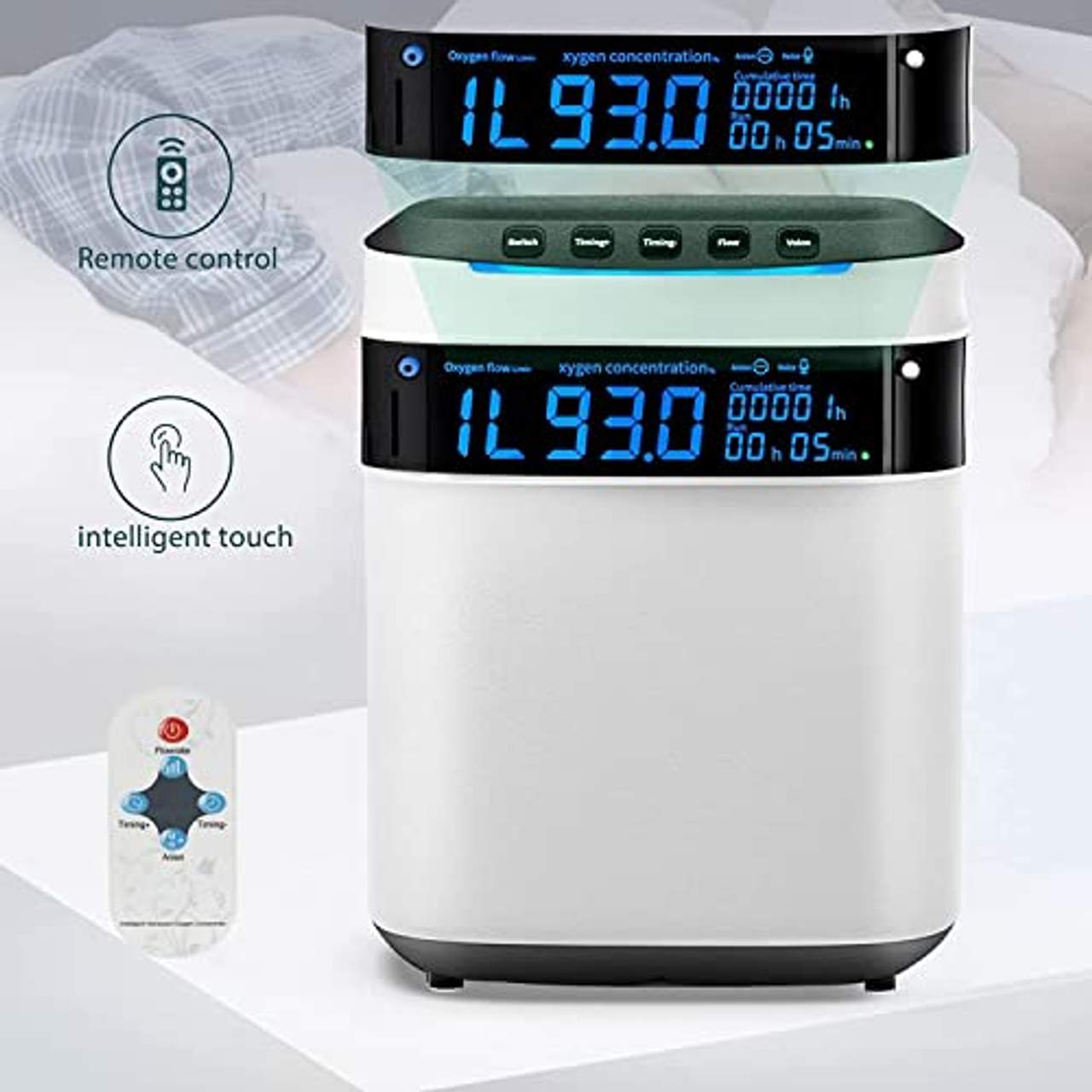 Creliver Hochleistungs Sauerstoffkonzentrator 24h kontinuierliche Sauerstoffversorgung