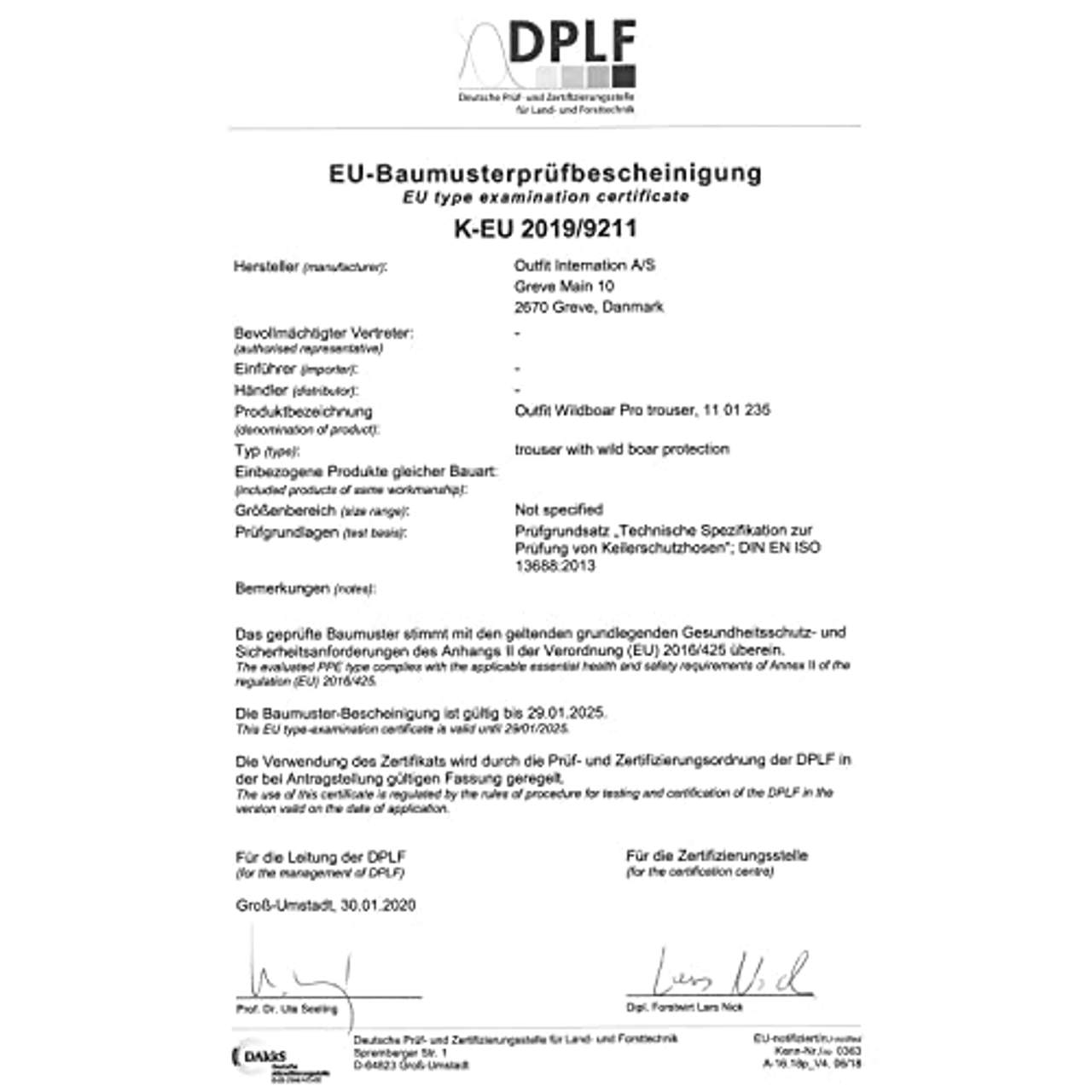 Härkila Wildboar Pro wasserdichte Sauenschutzhose EN ISO 13688 zertifiziert