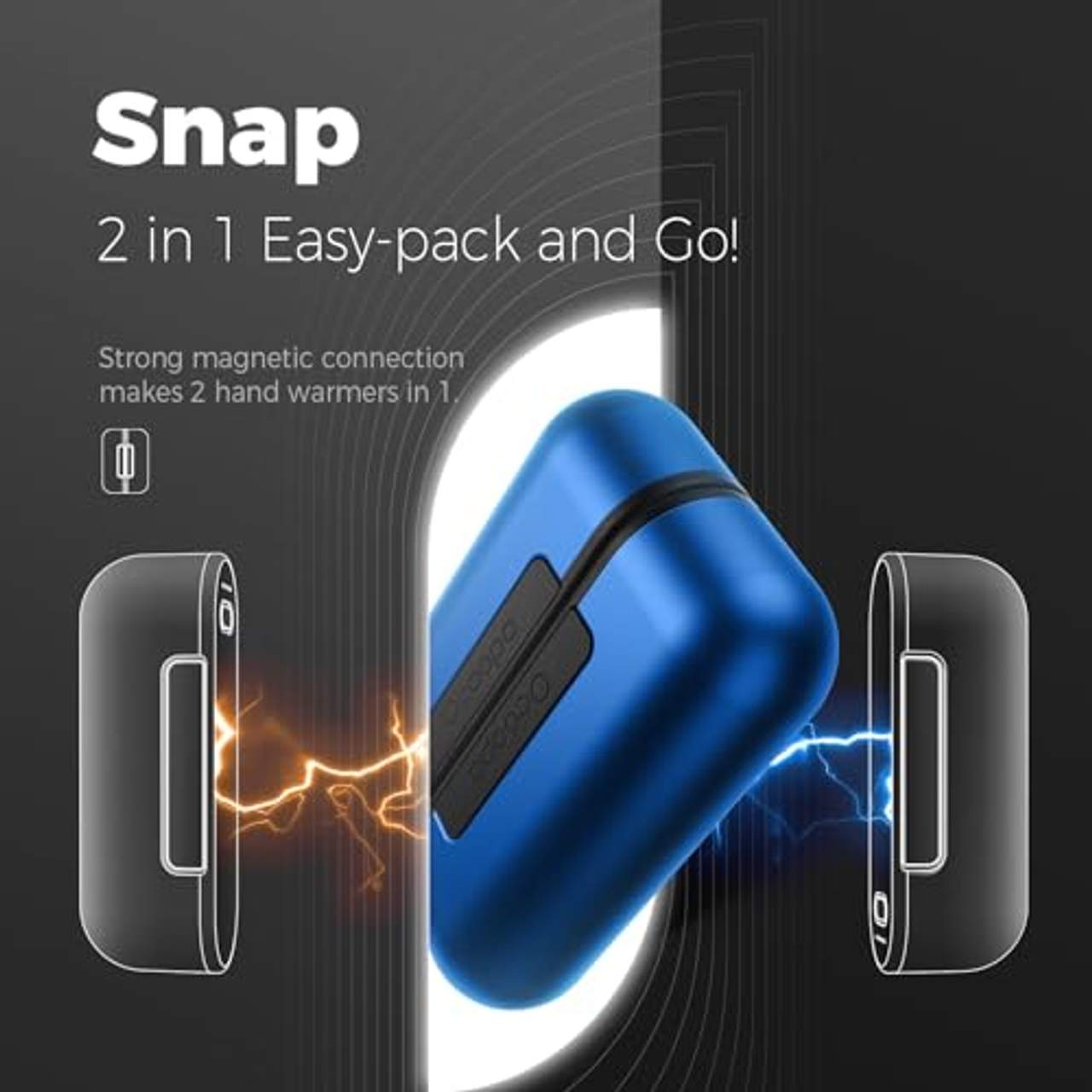OCOOPA handwärmer elektrisch 10000 mAh Split-Magnetic 2er-Pack