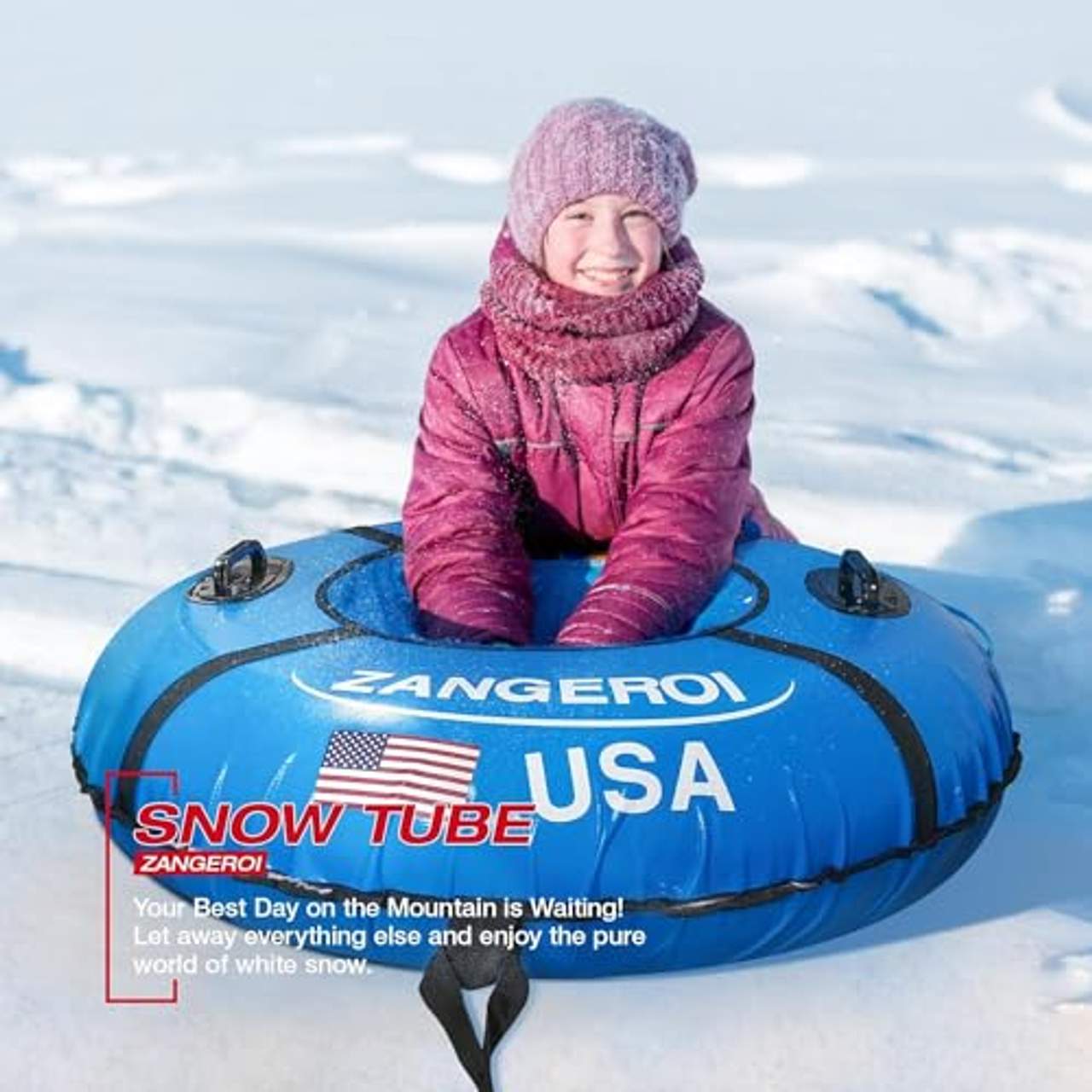 Snow Tube Snow Tubes Heavy Duty Snow Tube for Kids 37''