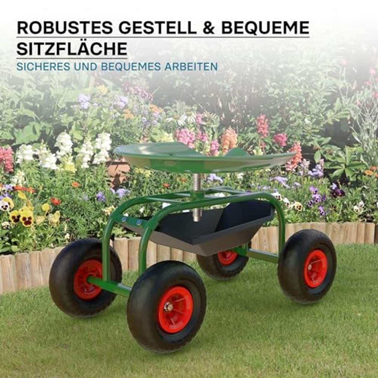 Rollsitz Werkstattwagen bis 150kg belastbar Gartenwagen