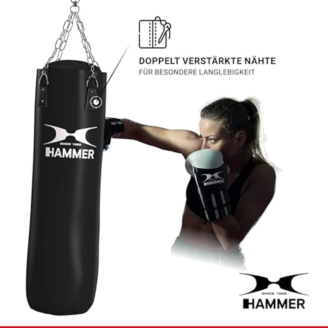 Hammer Boxsack Kunstleder Kick