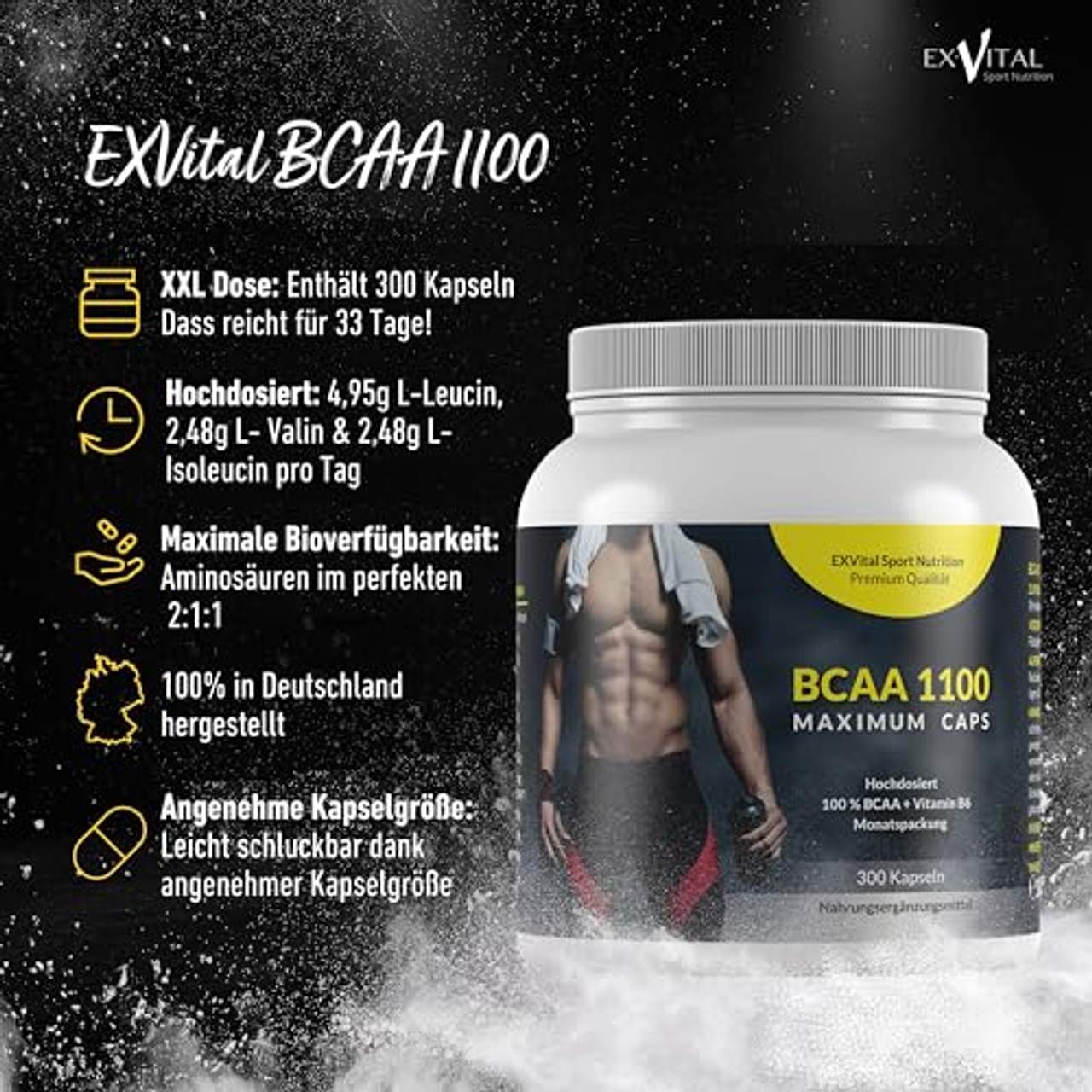 EXVital Bcaa 1100 Maximum Caps