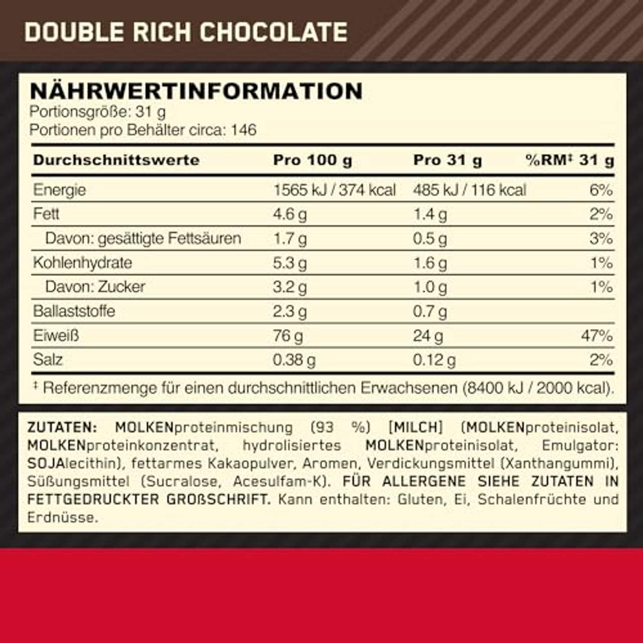 Optimum Nutrition ON Gold Standard Whey Protein Pulver