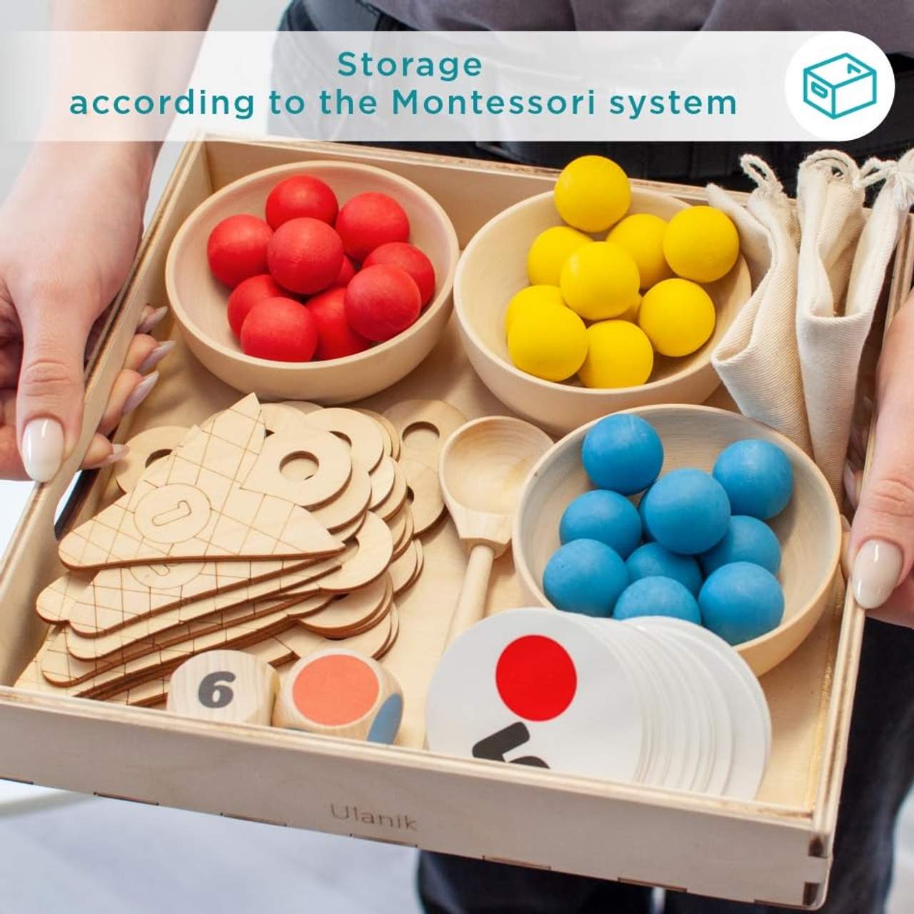 Ulanik Montessori Holzspielzeug Sortieren Lernspielzeug Süße