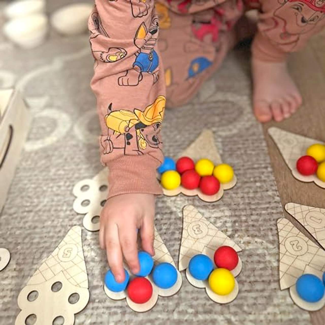 Ulanik Montessori Holzspielzeug Sortieren Lernspielzeug Süße