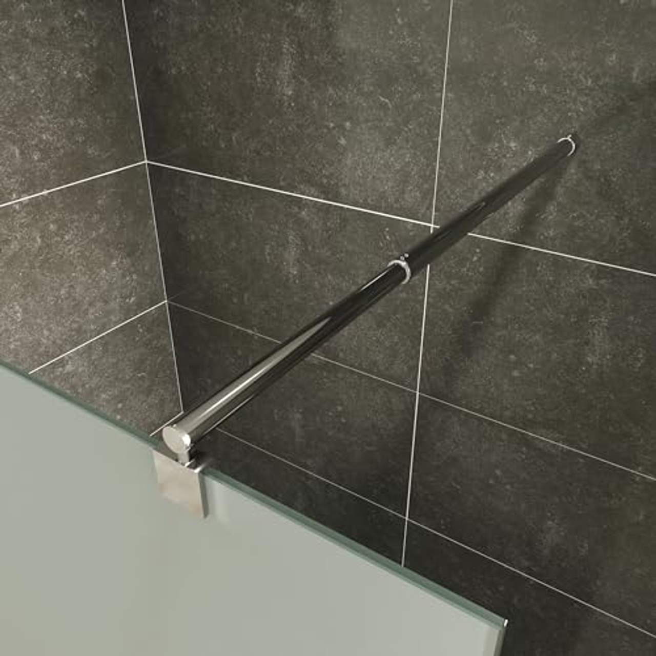 Duschabtrennung Duschwand Walk In Dusche 10mm Stark aus Satiniertem