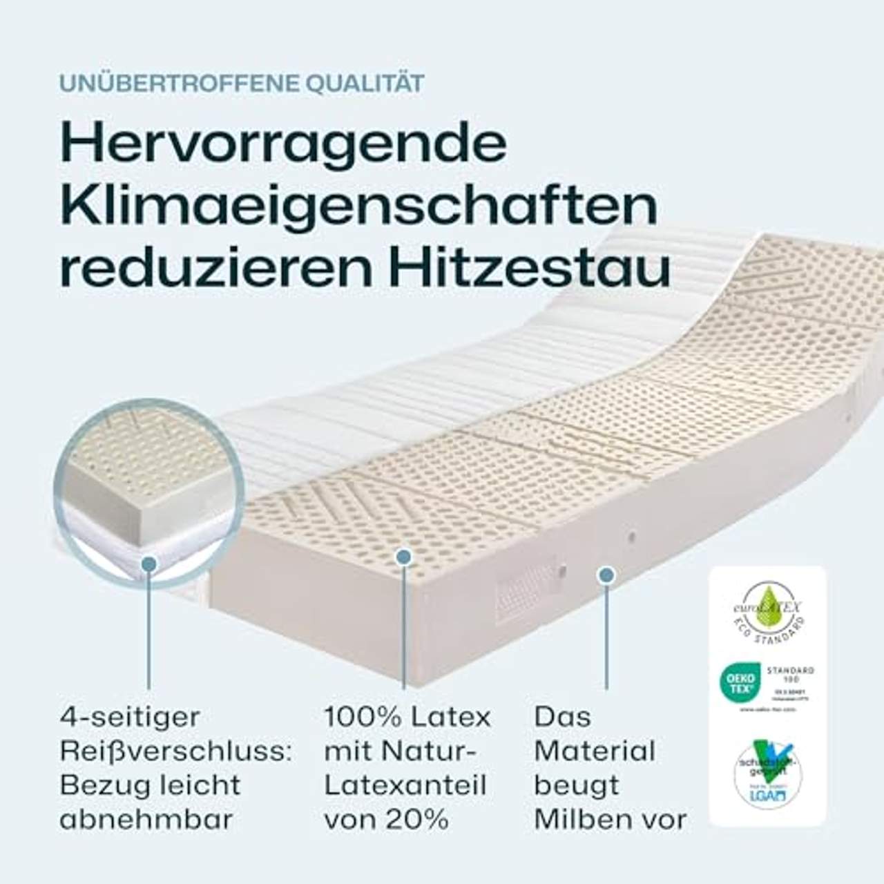 Ravensberger Matratzen Natur Latexmatratze LATEXCO 100x200