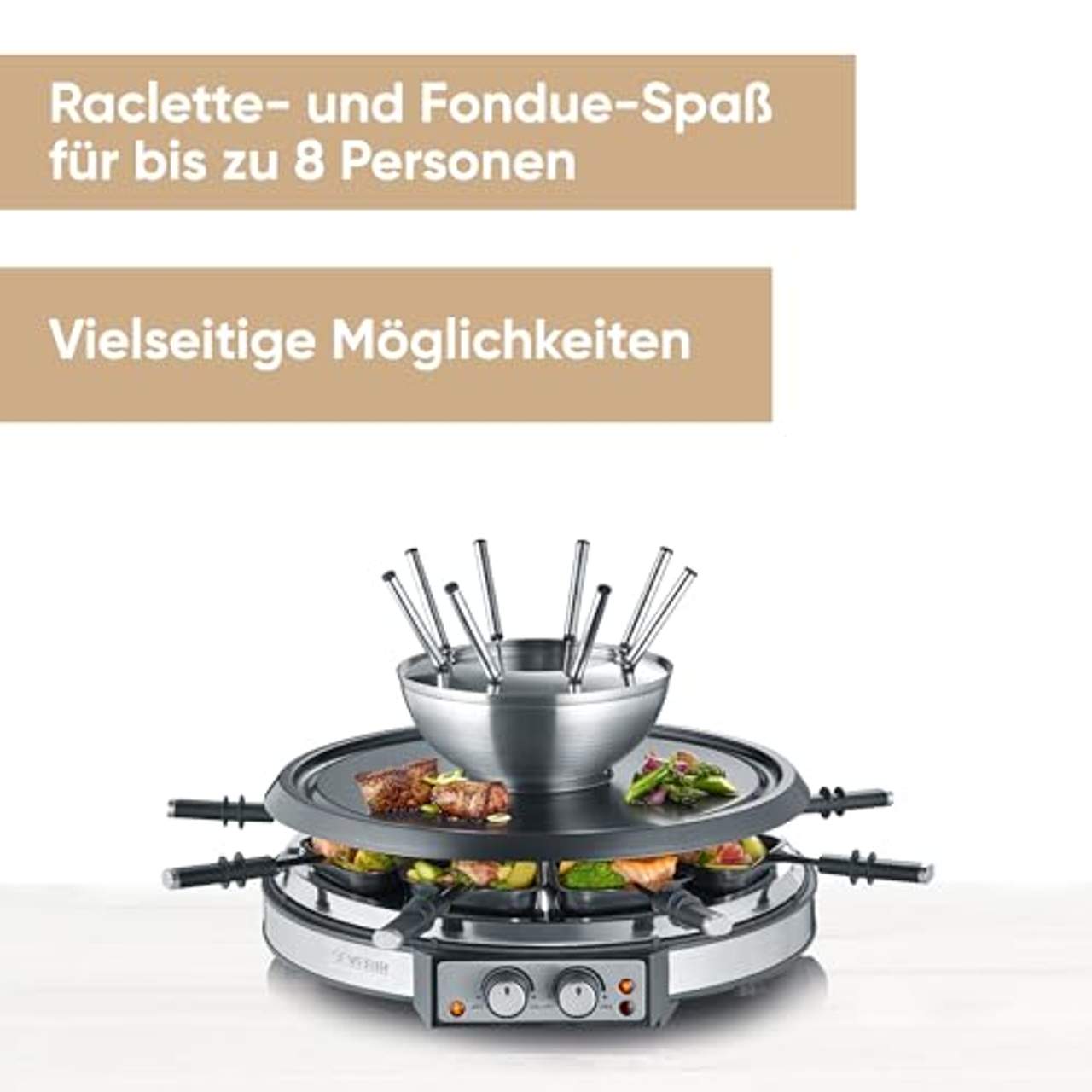 SEVERIN Raclette-Fondue-Kombination 1900 W Raclette