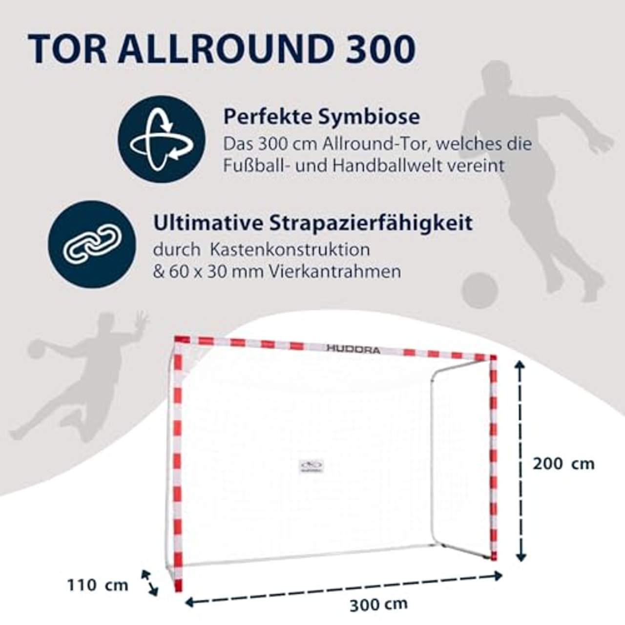 HUDORA Fußball-Tor Allround 300