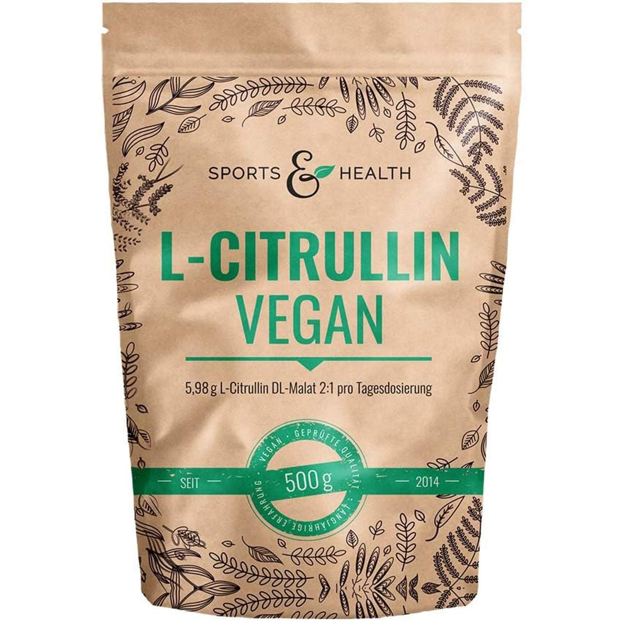Citrullin Malat Pulver Vegan Als 500g Veganes L-Citrullin
