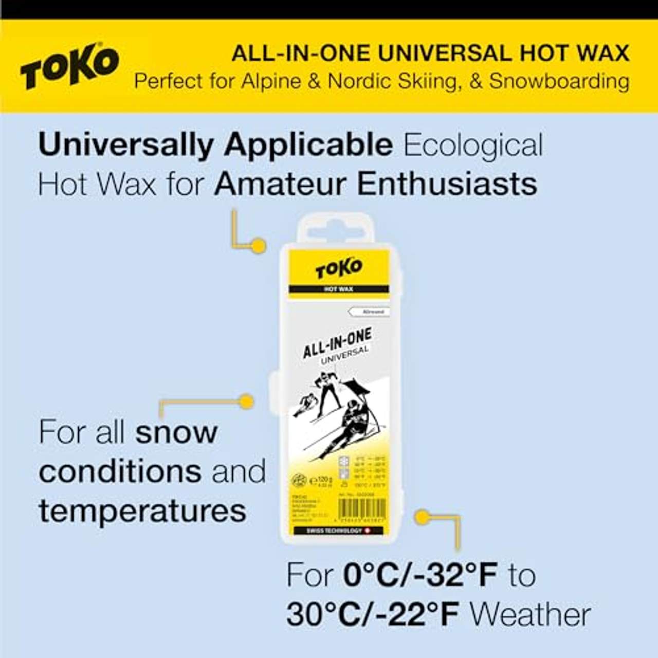 Toko Wachs All-in-one Uni 0°C /-30°C 120g Wax