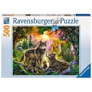 Ravensburger Puzzle 14745 Wolfsfamilie im Sonnenschein
