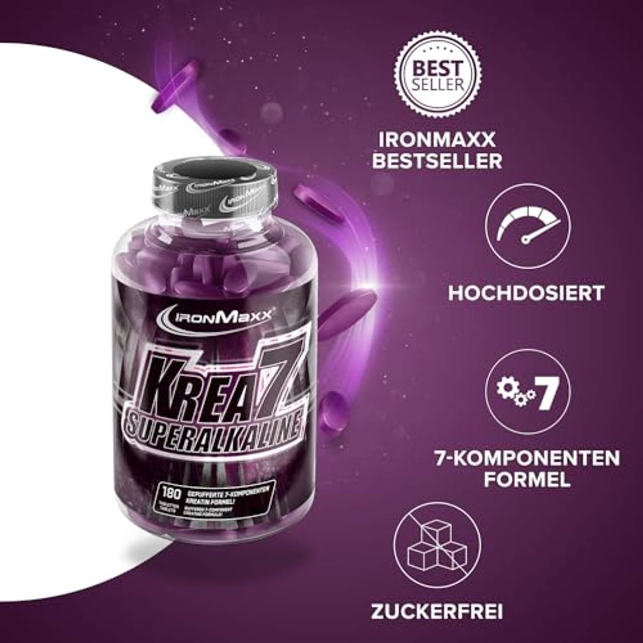 IronMaxx Krea7 Superalkaline 180 Tabletten
