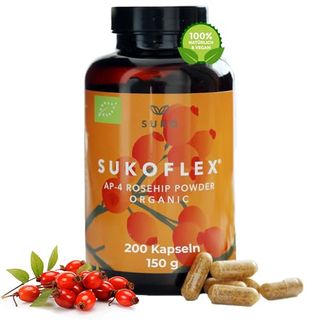 Sukoflex Hagebuttenkapseln 200 Stück I Vitamin C vegane Kapseln