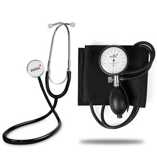 pulox Flachkopf-Stethoskop & manuelles Aneroid Blutdruckmessgerät