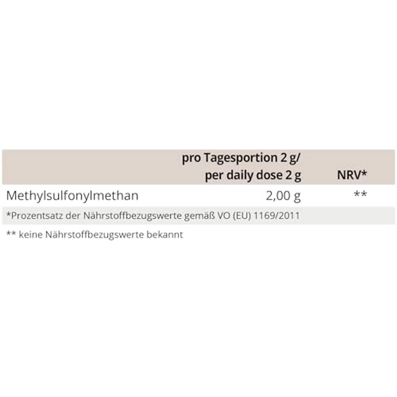 MSM Methylsulfonylmethan Pulver 5 kg