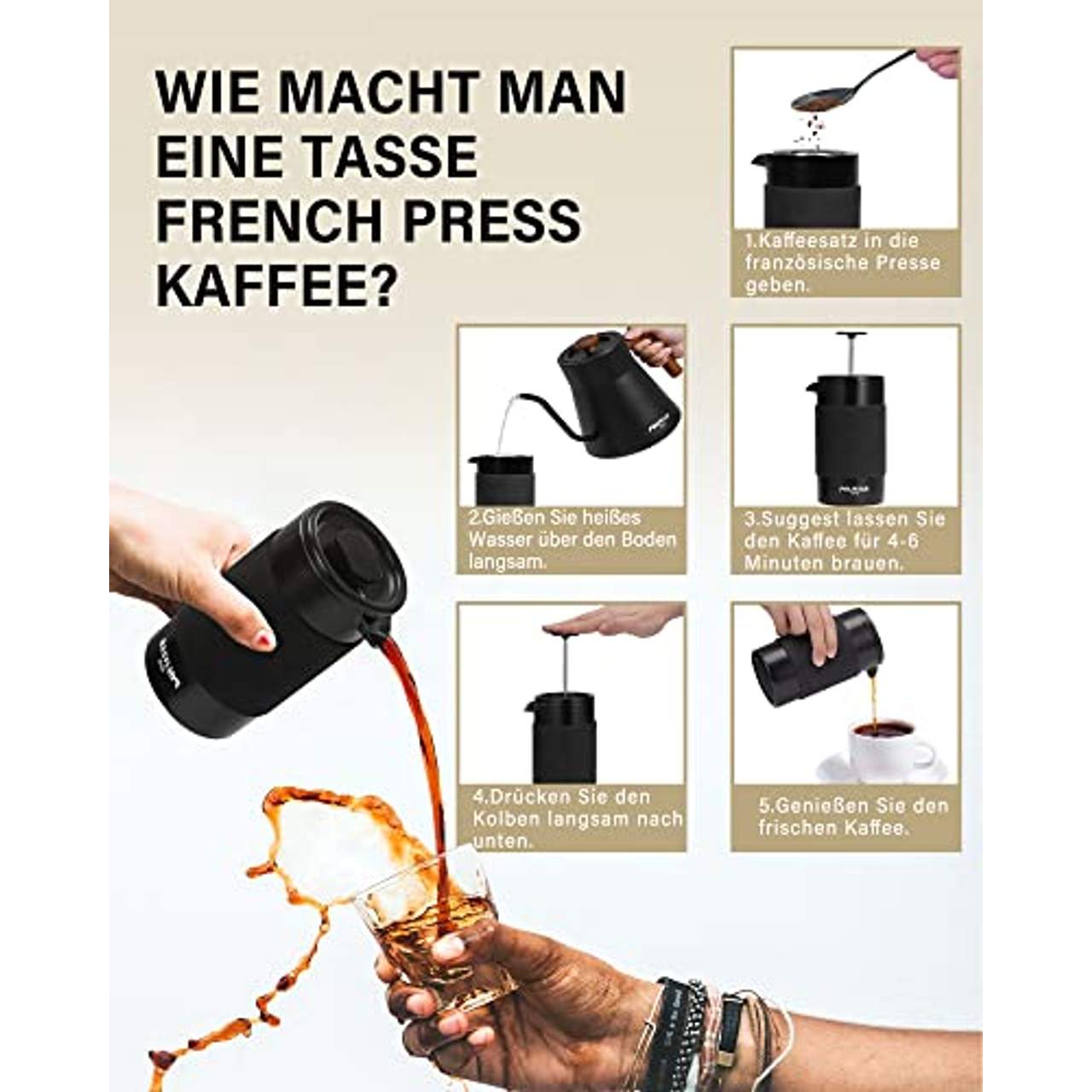 POLIVIAR French Press Kaffeemaschine
