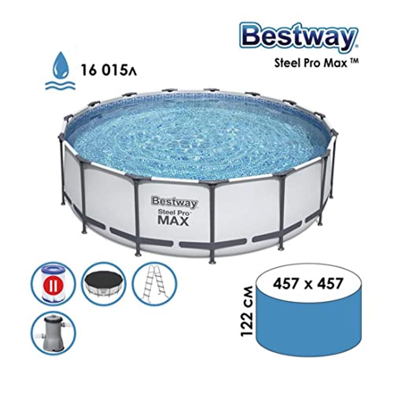 Bestway Steel Pro Frame Pool Komplettset rund
