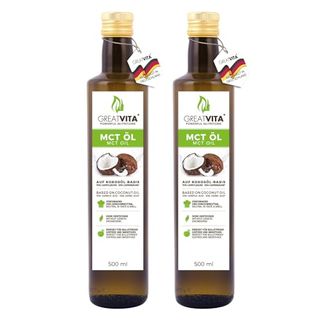 GreatVita MCT Öl auf Kokosölbasis 2x 500 ml C8 & C10 Fettsäuren