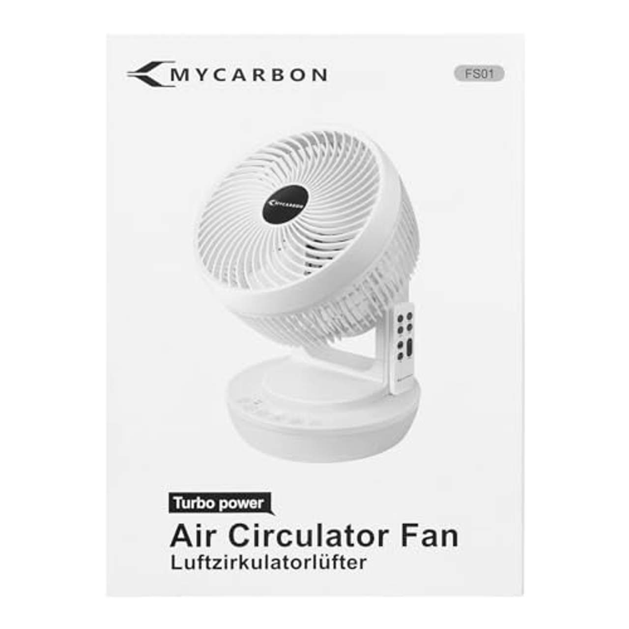 MYCARBON Ventilator Leise Turbo-Ventilator
