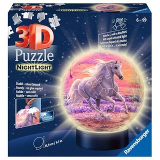 Ravensburger 3D Puzzle Nachtlicht Pferde am Strand
