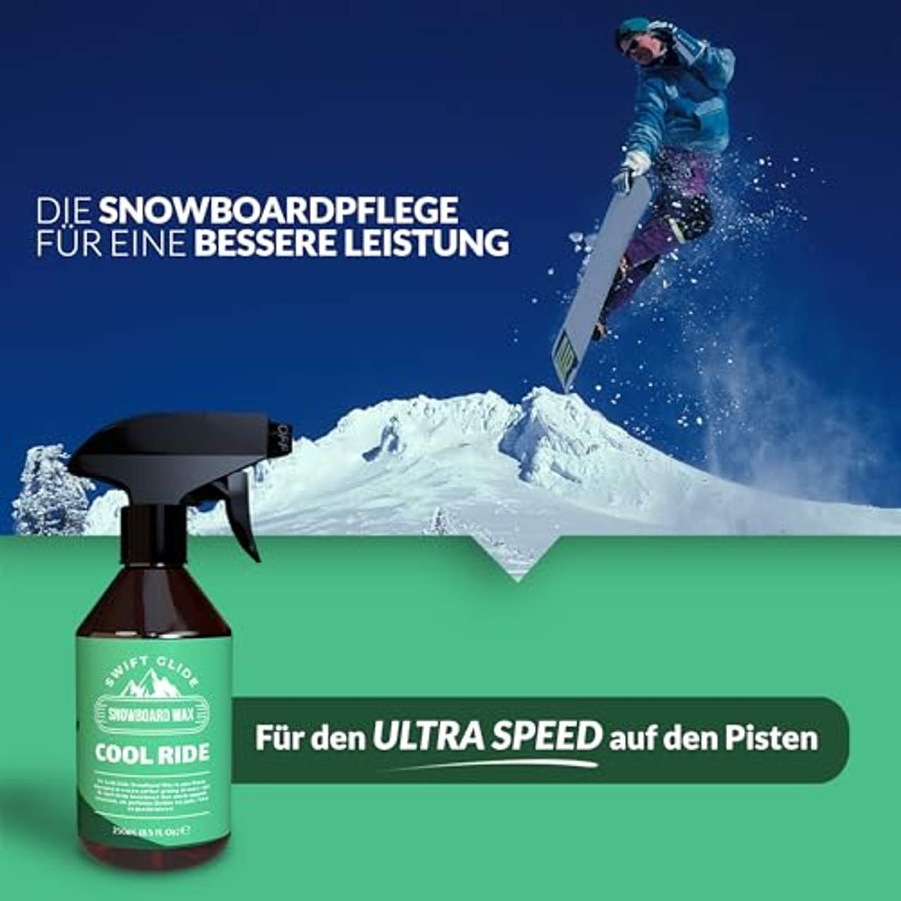 Ski-Wachs Spray von swift glide I 250ml Bio Spray
