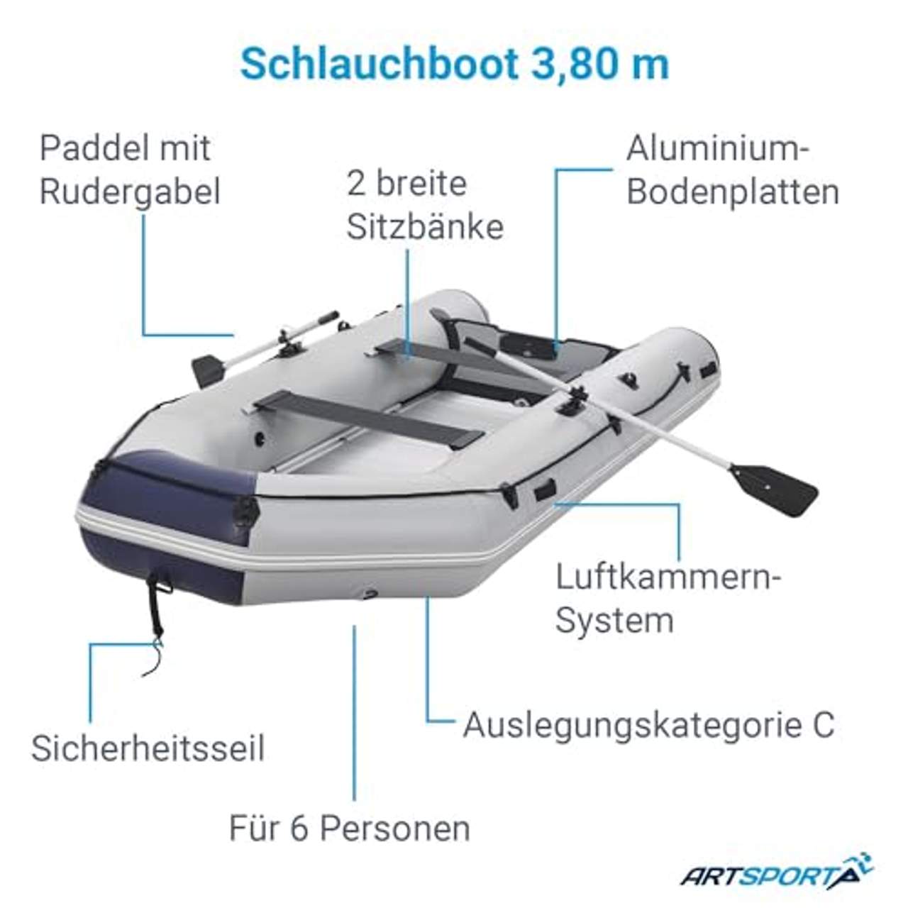 ArtSport Schlauchboot 6-Personen