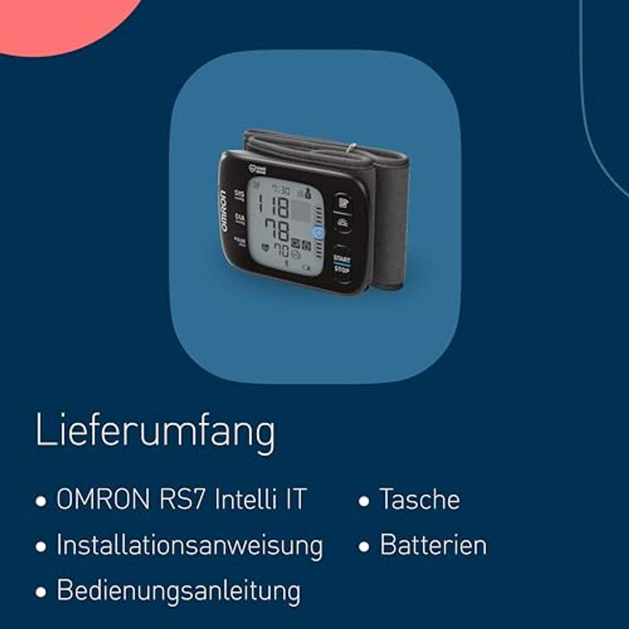 Omron RS7 Intelli IT Handgelenk-Blutdruckmessgerät