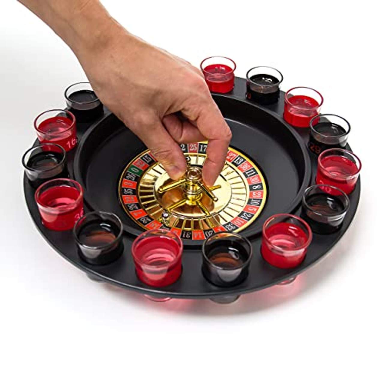Relaxdays Roulette Trinkspiel Partyspiel