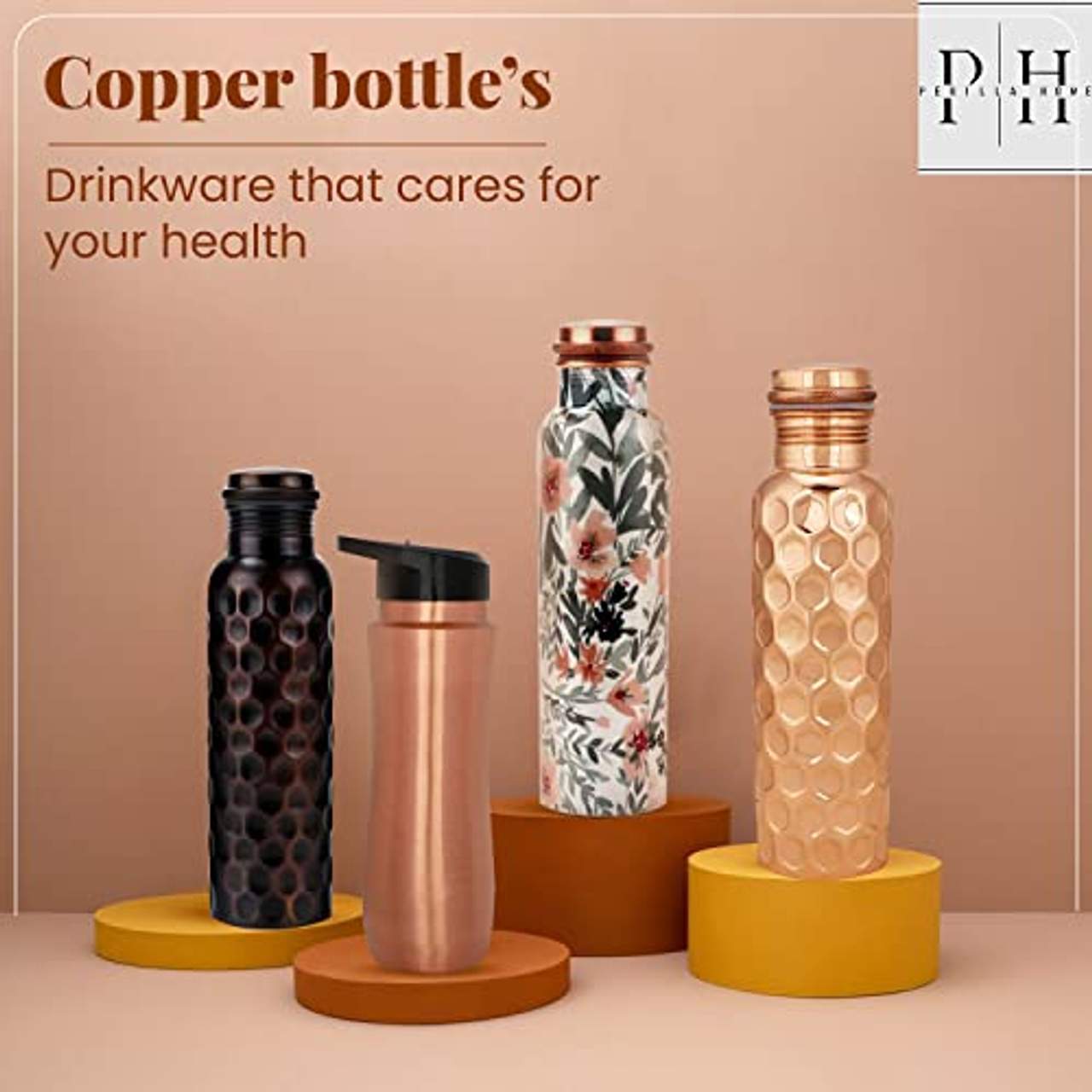 Perilla Home Kupfer-Wasserflasche auslaufsicher