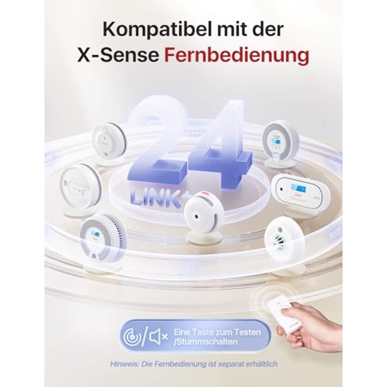X-Sense Rauchmelder 3er Set Vernetzt Funkrauchmelder