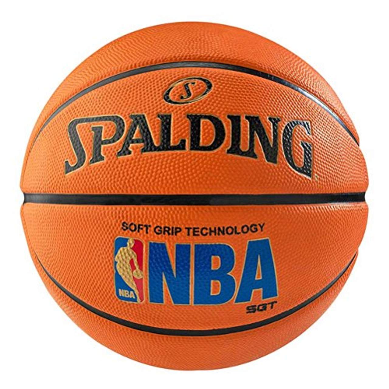 Spalding Unisex-Adult Ball NBA Logoman Sponge Basketball