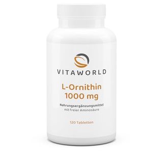 Vita World L-Ornithin 1000 mg Hochdosiert 120 Tabletten Apotheker Herstellung
