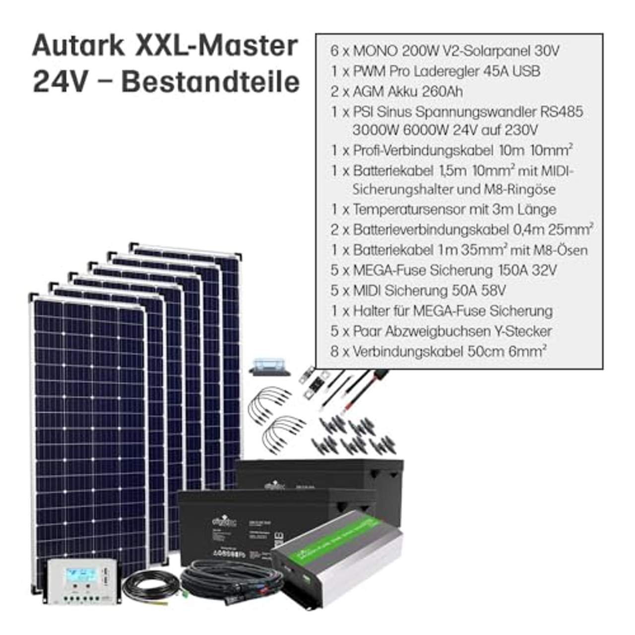 24V Offgridtec© Autark XXL-Master 1080W Solar
