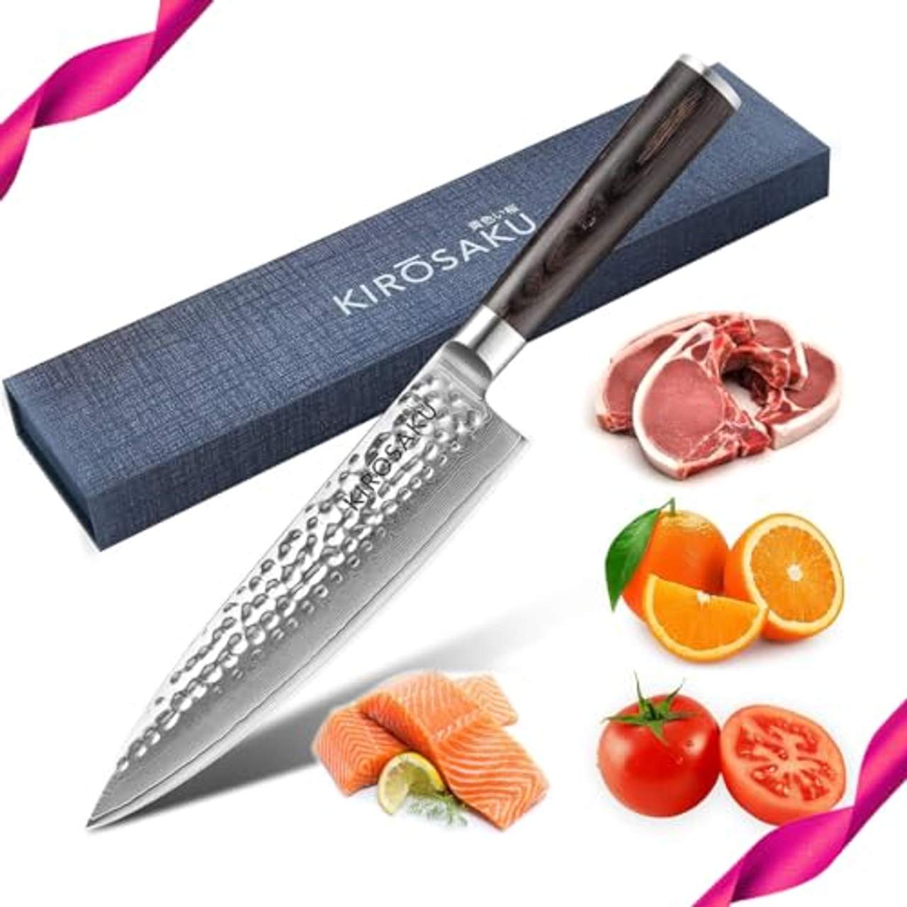 Kirosaku Premium japanisches Damast Küchenmesser 20cm