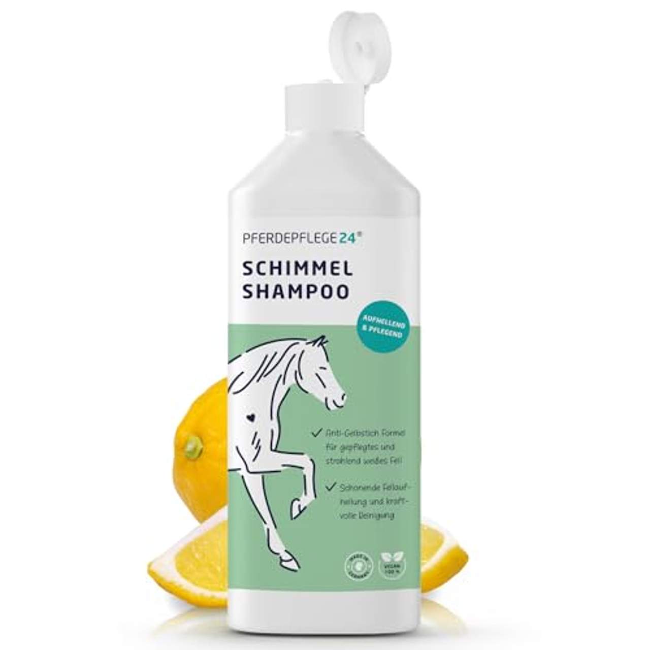 PFERDEPFLEGE24 Schimmel Shampoo für strahlend weißes Fell