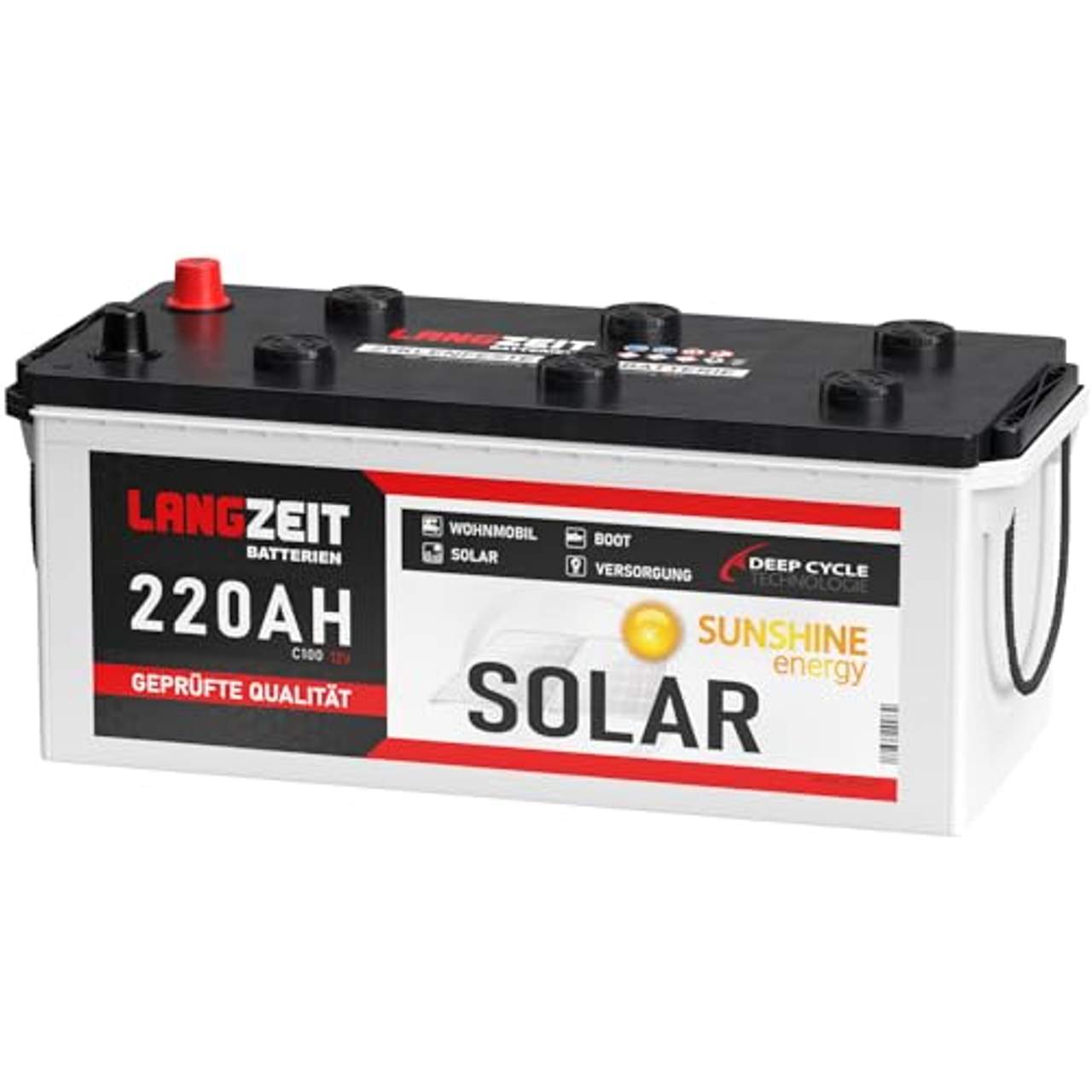 Solarbatterie 220Ah 12V Wohnmobil Boot Wohnwagen Camping